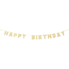 Luxe Gold Happy Birthday Banner Garland - 3m