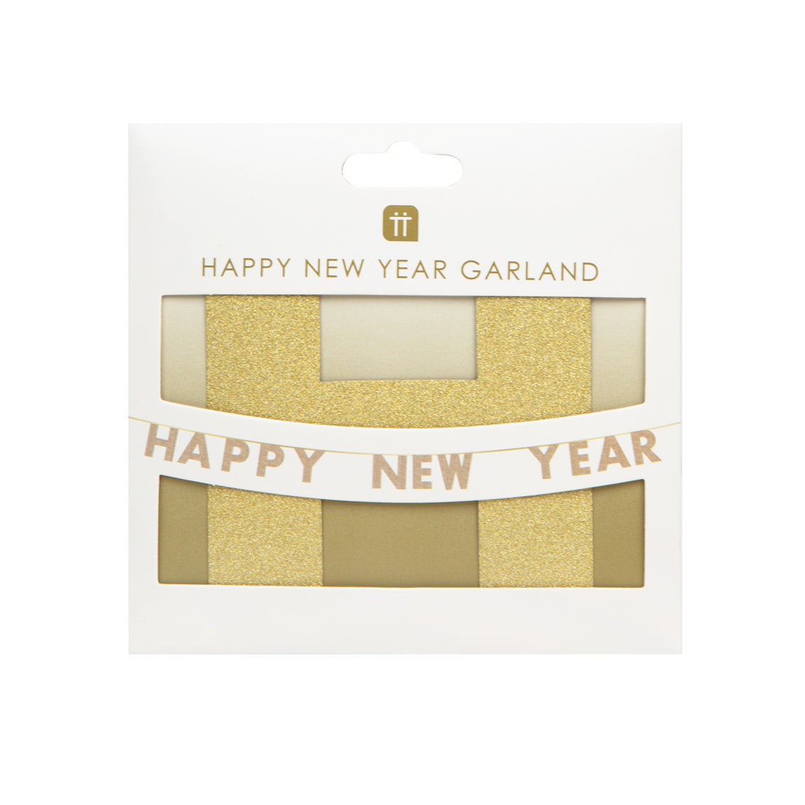 Gold Happy New Year Banner Garland - 2m