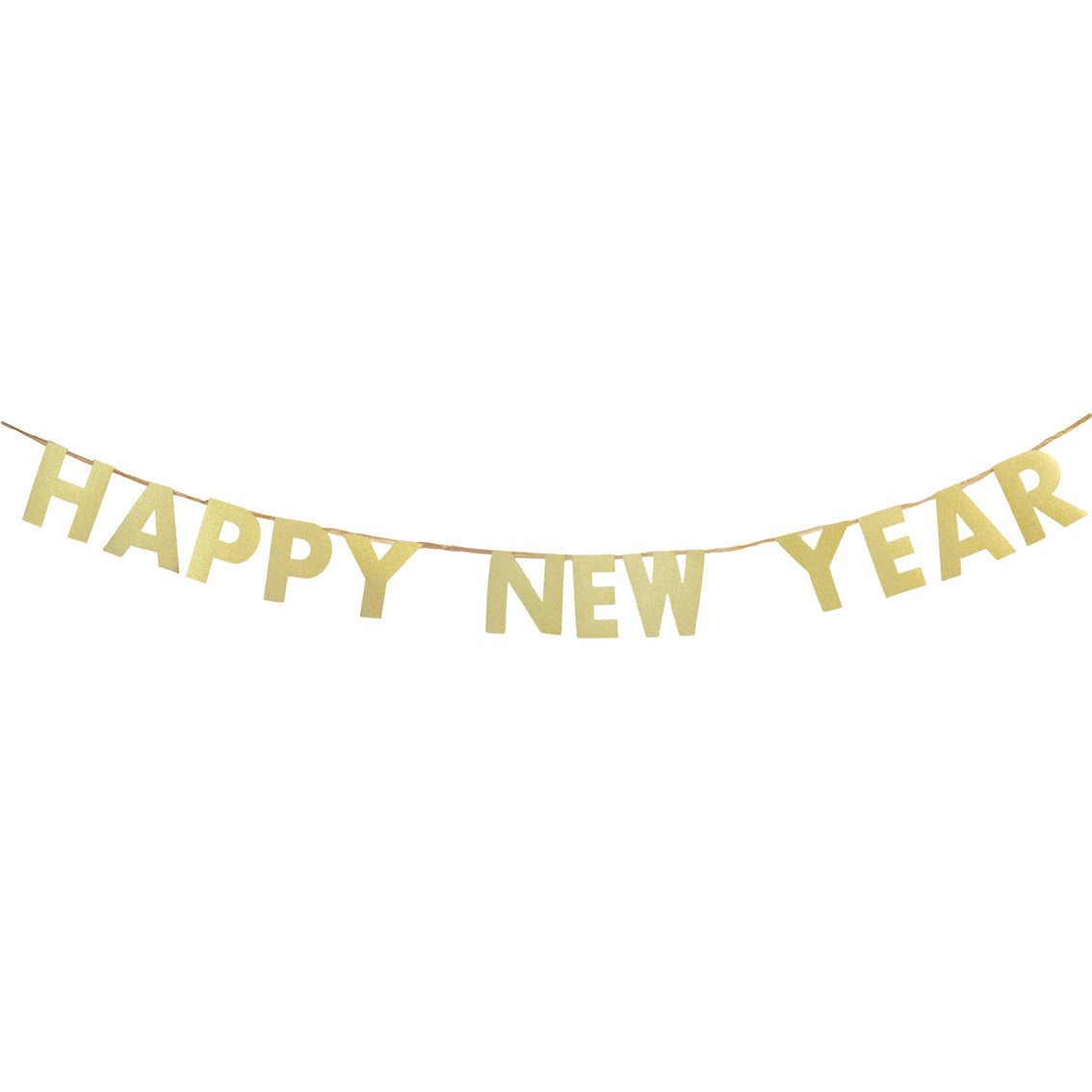 Gold Happy New Year Banner Garland - 2m