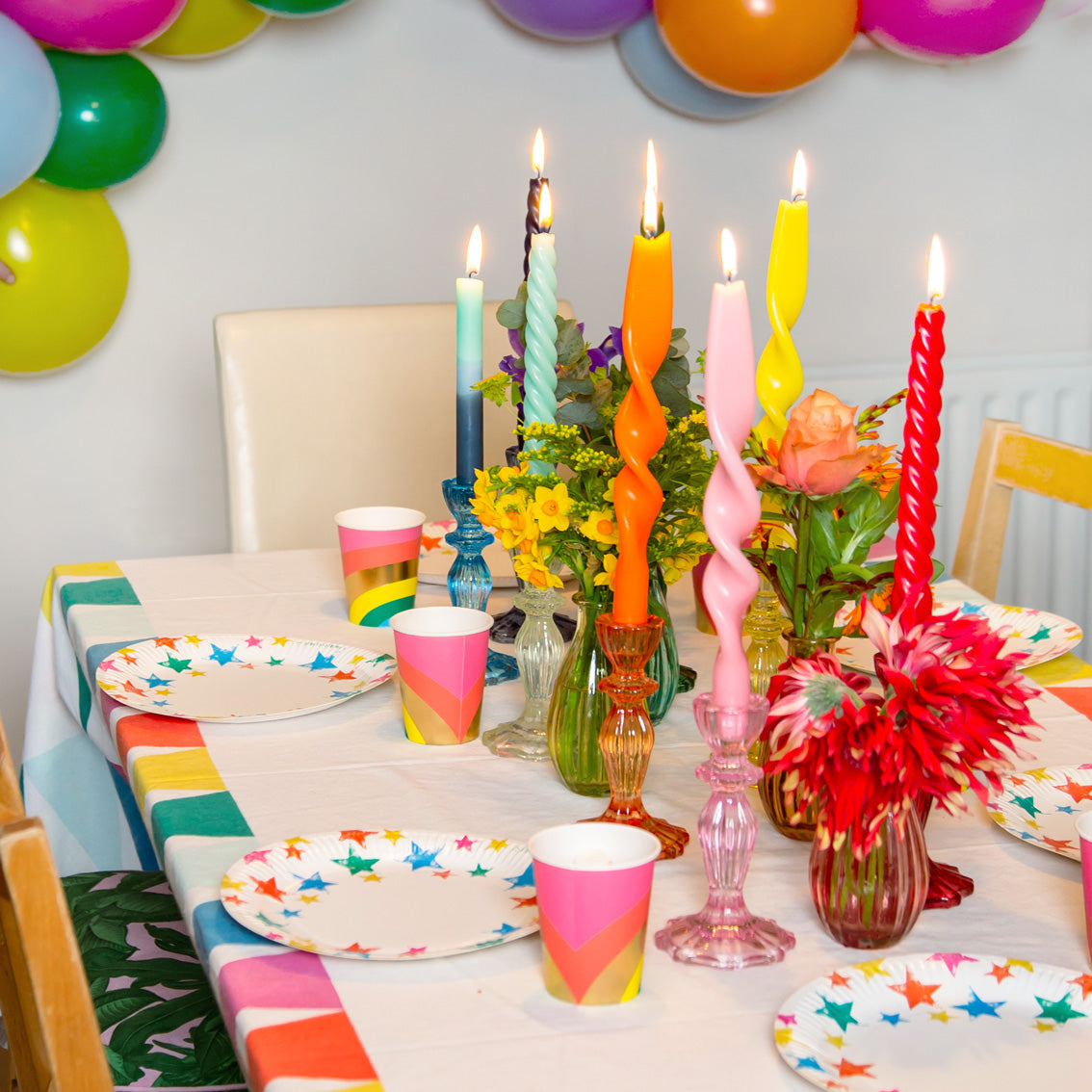 Birthday Brights Rainbow Star Plates - 8 Pack
