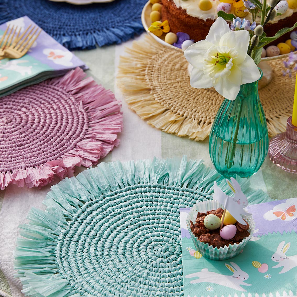 Natural Raffia Placemats - 2 Pack