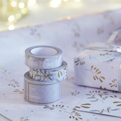 Mistletoe Christmas Paper Tape Wrapping Kit - 3 Pack