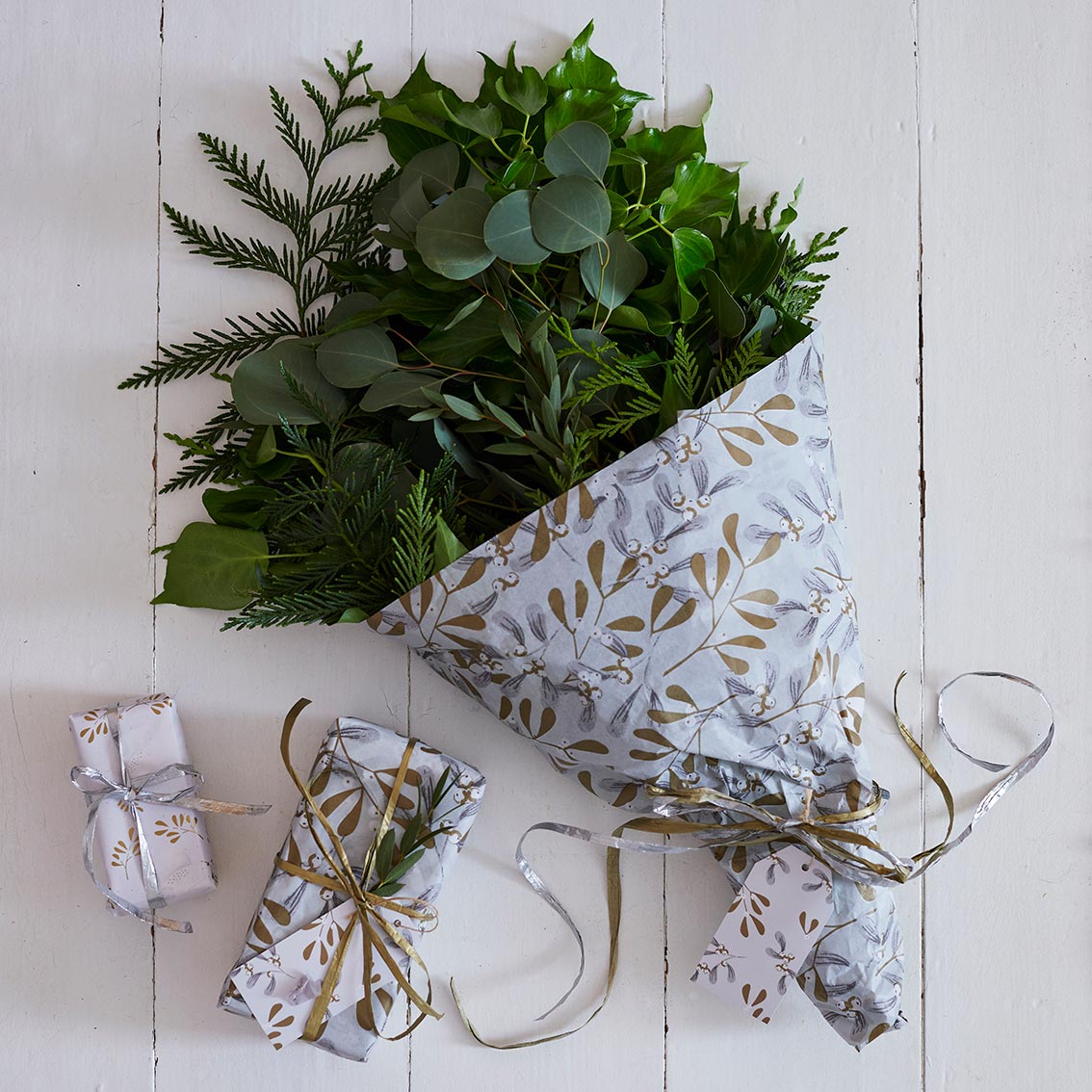 Metallic Raffia Christmas Ribbons - 3 Pack