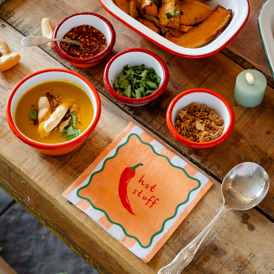 Hot Stuff Chilli Cocktail Paper Napkins - 20 Pack