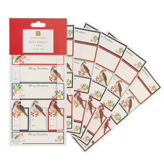 Partridge & Pear Christmas Gift Labels - 50 Pack