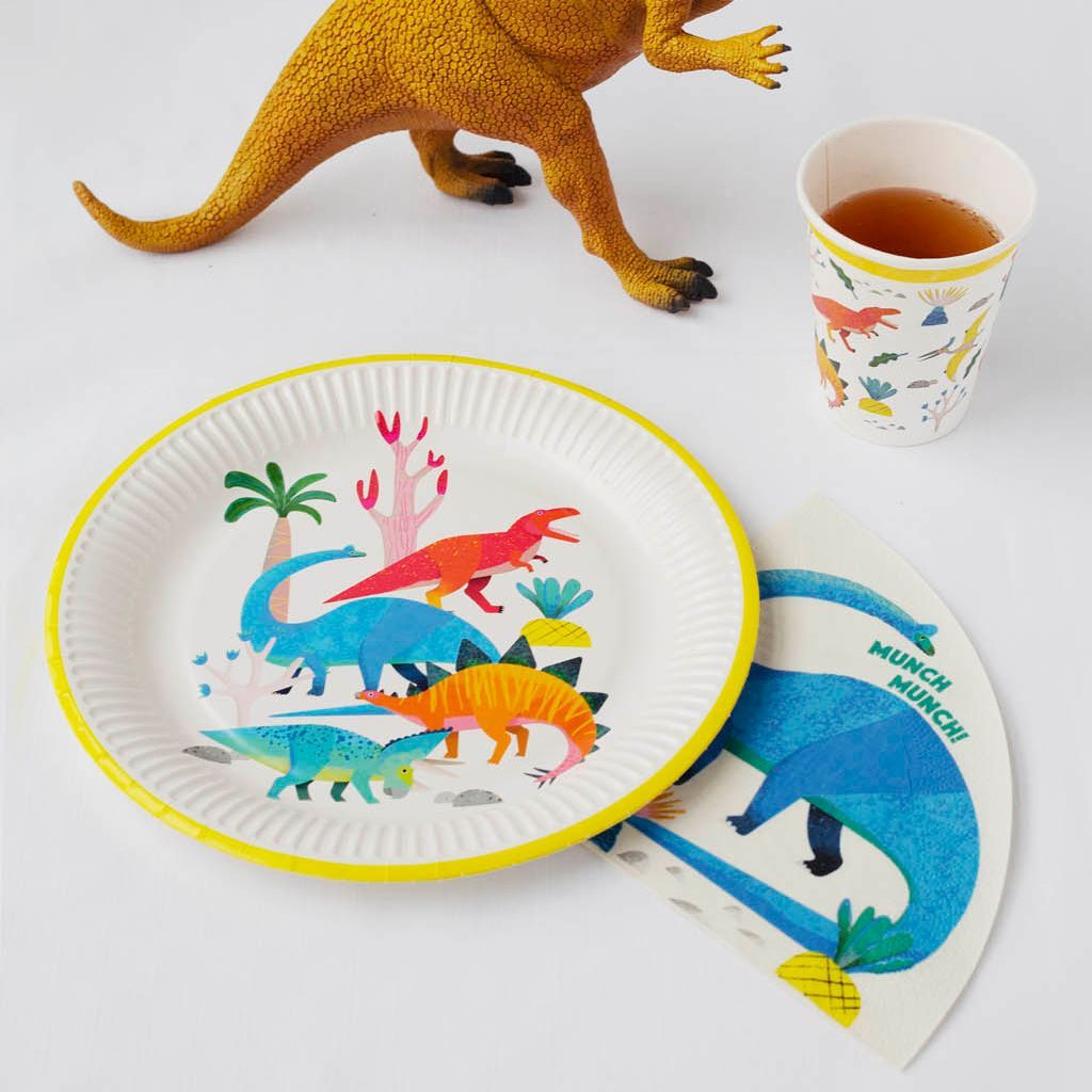 Party Dinosaur Plates - 8 Pack