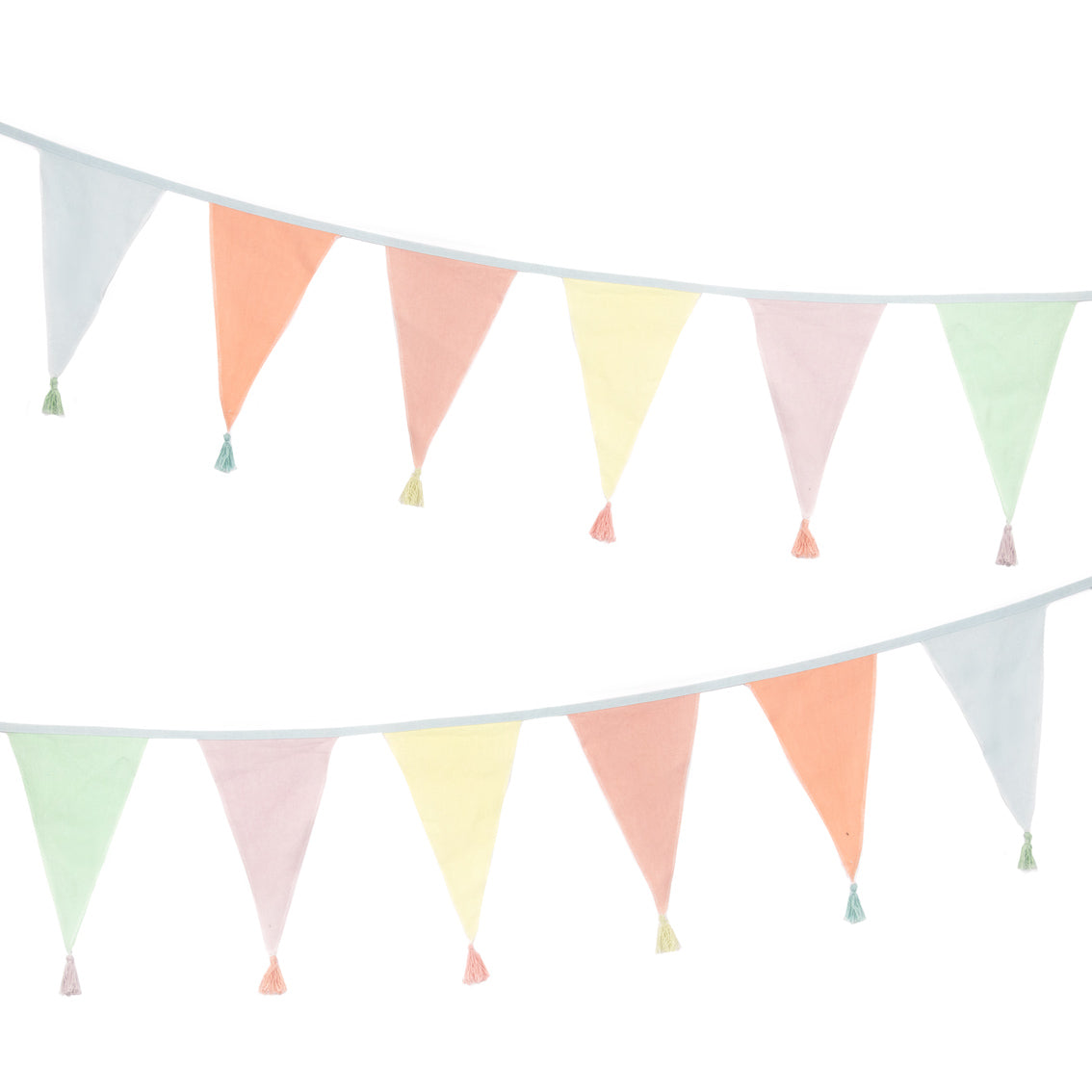 Pastel Fabric Birthday Banner Bunting, 3m