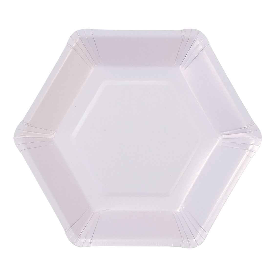 Pastel Hexagonal Plates - 12 Pack
