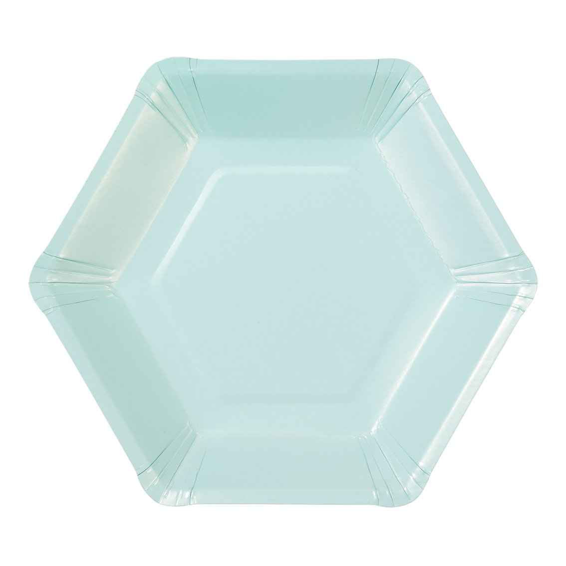 Pastel Hexagonal Plates - 12 Pack