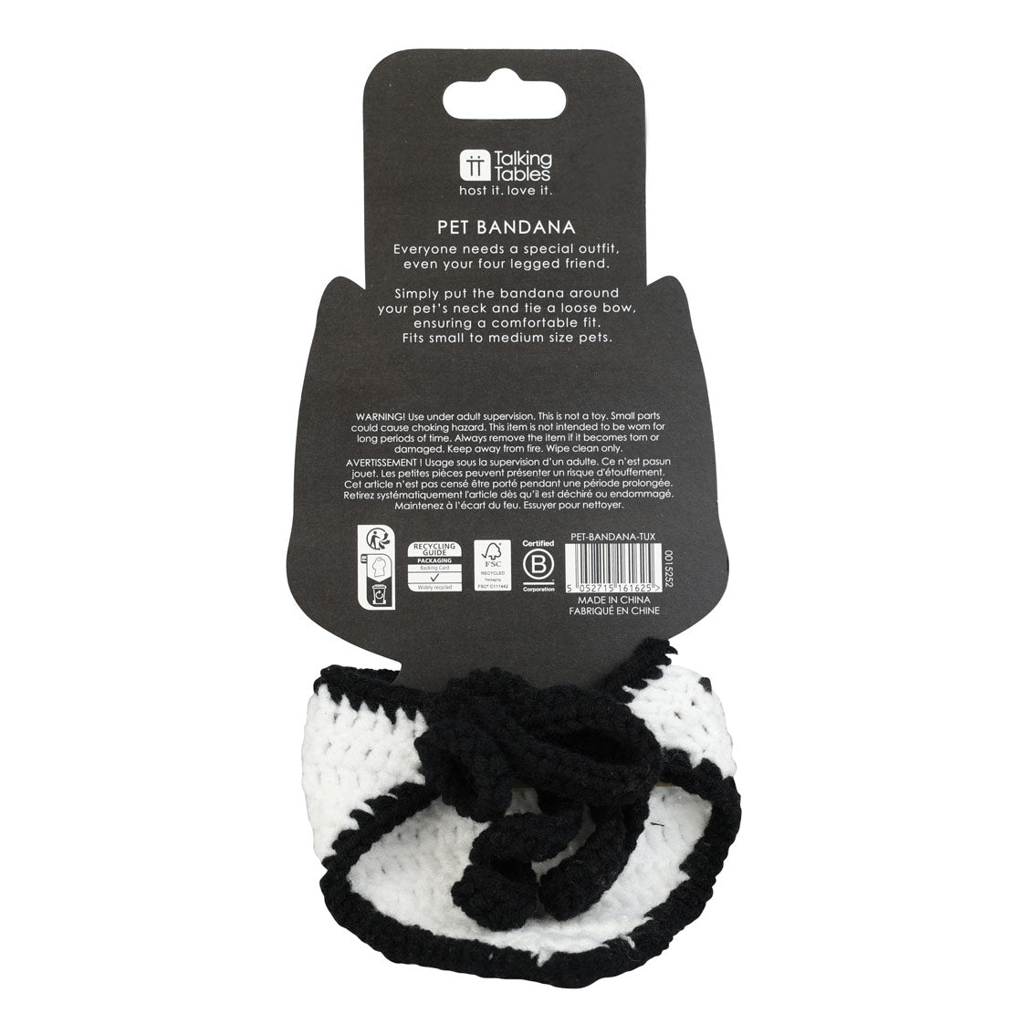 Cat / Dog Crochet Tux Bandana