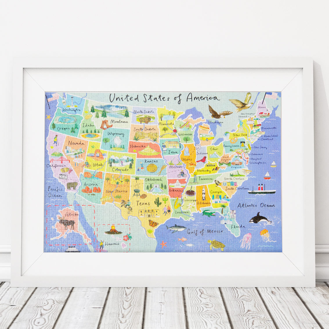Map of the USA Jigsaw Puzzle - 1000 Pieces