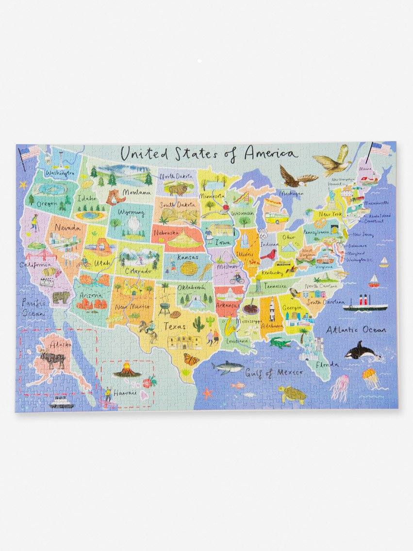 Map of the USA Jigsaw Puzzle - 1000 Pieces