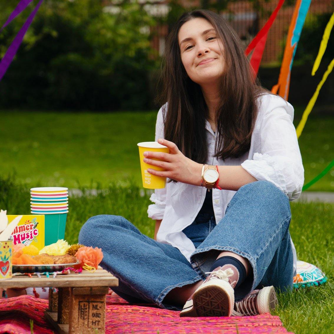 Paper Rainbow Cups - 8 Pack