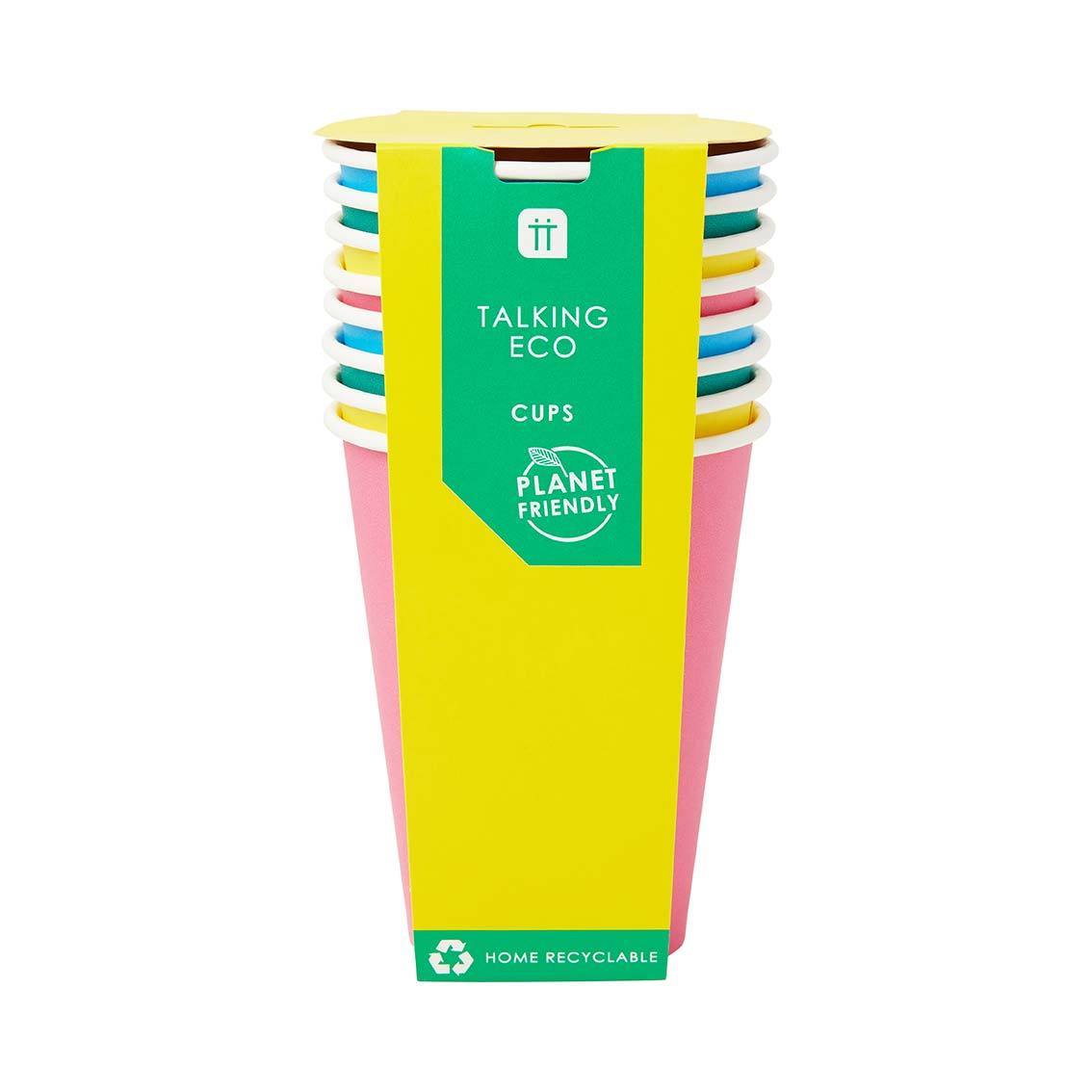 Paper Rainbow Cups - 8 Pack
