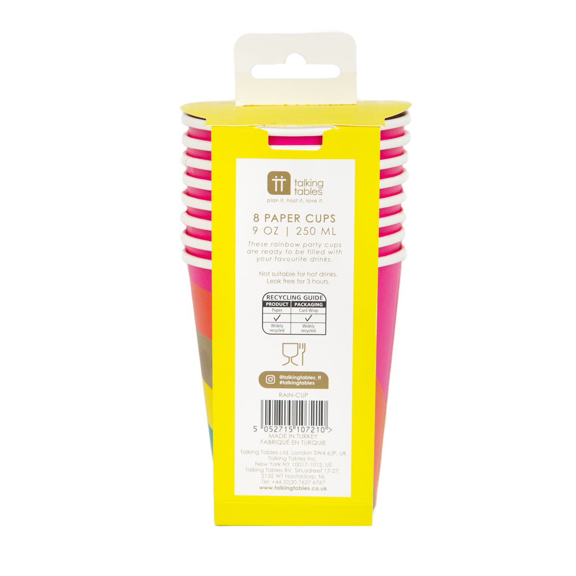 Birthday Brights Rainbow Paper Cups - 10 Pack