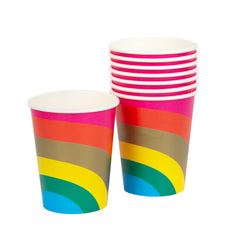 Birthday Brights Rainbow Paper Cups - 10 Pack