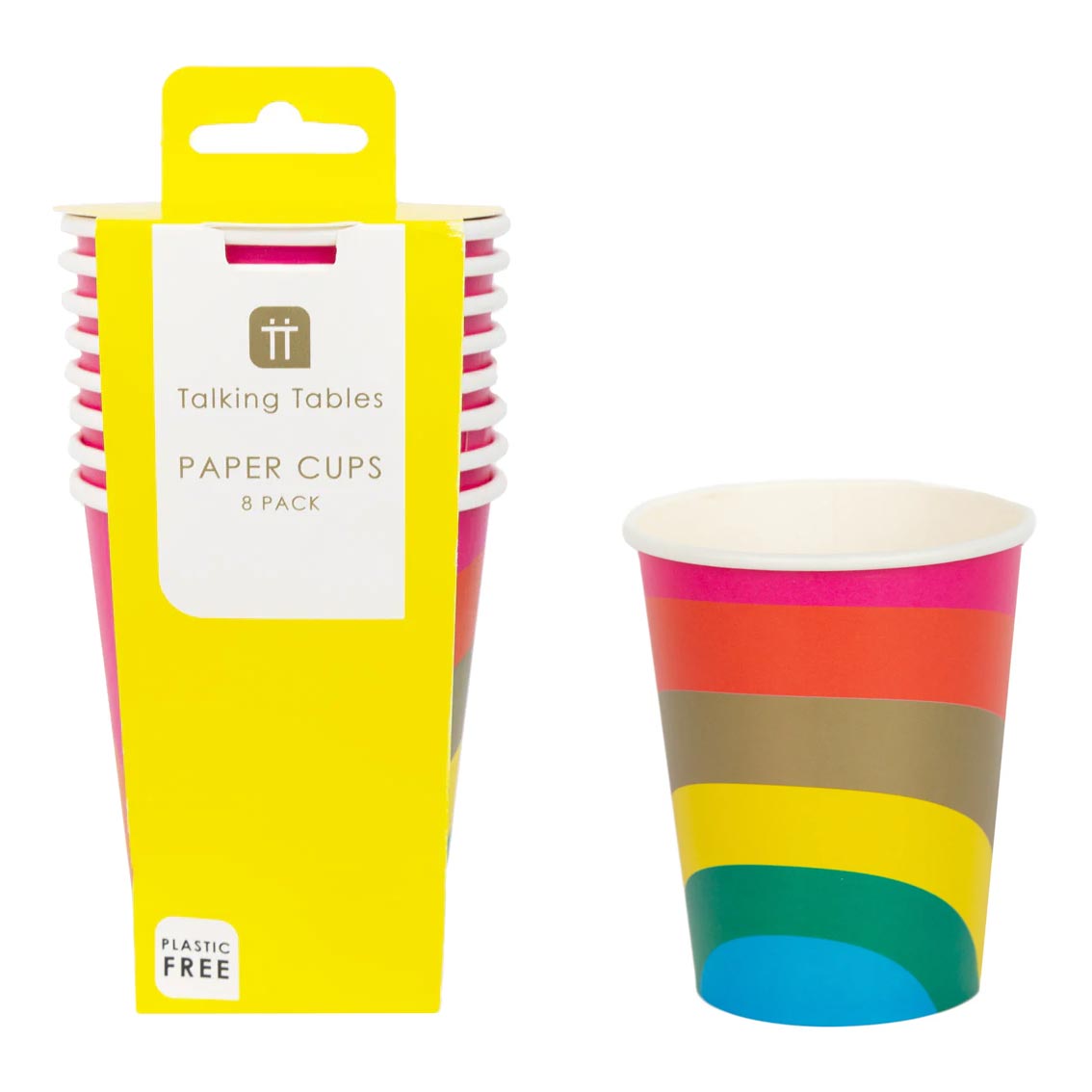 Birthday Brights Rainbow Paper Cups - 10 Pack