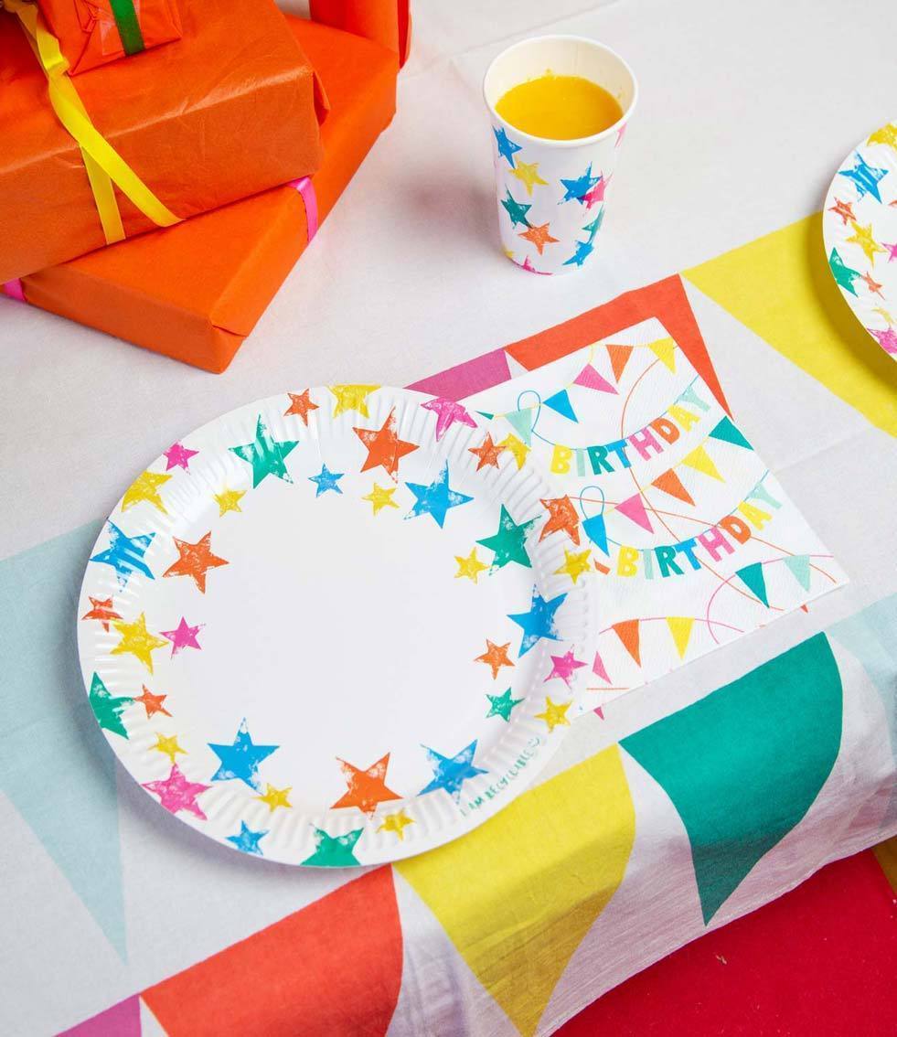 Birthday Brights Rainbow Star Paper Napkins - 20 Pack