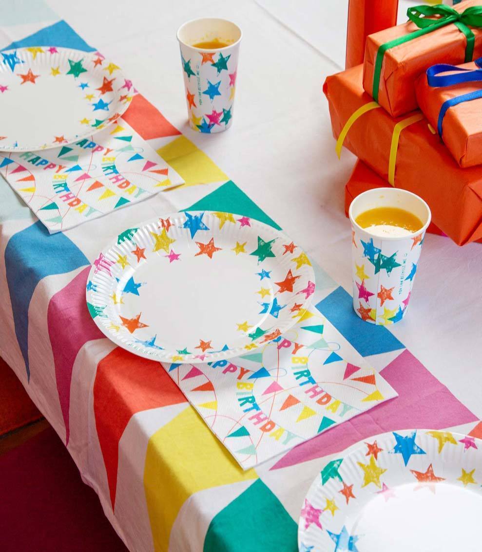 Birthday Brights Rainbow Star Paper Napkins - 20 Pack