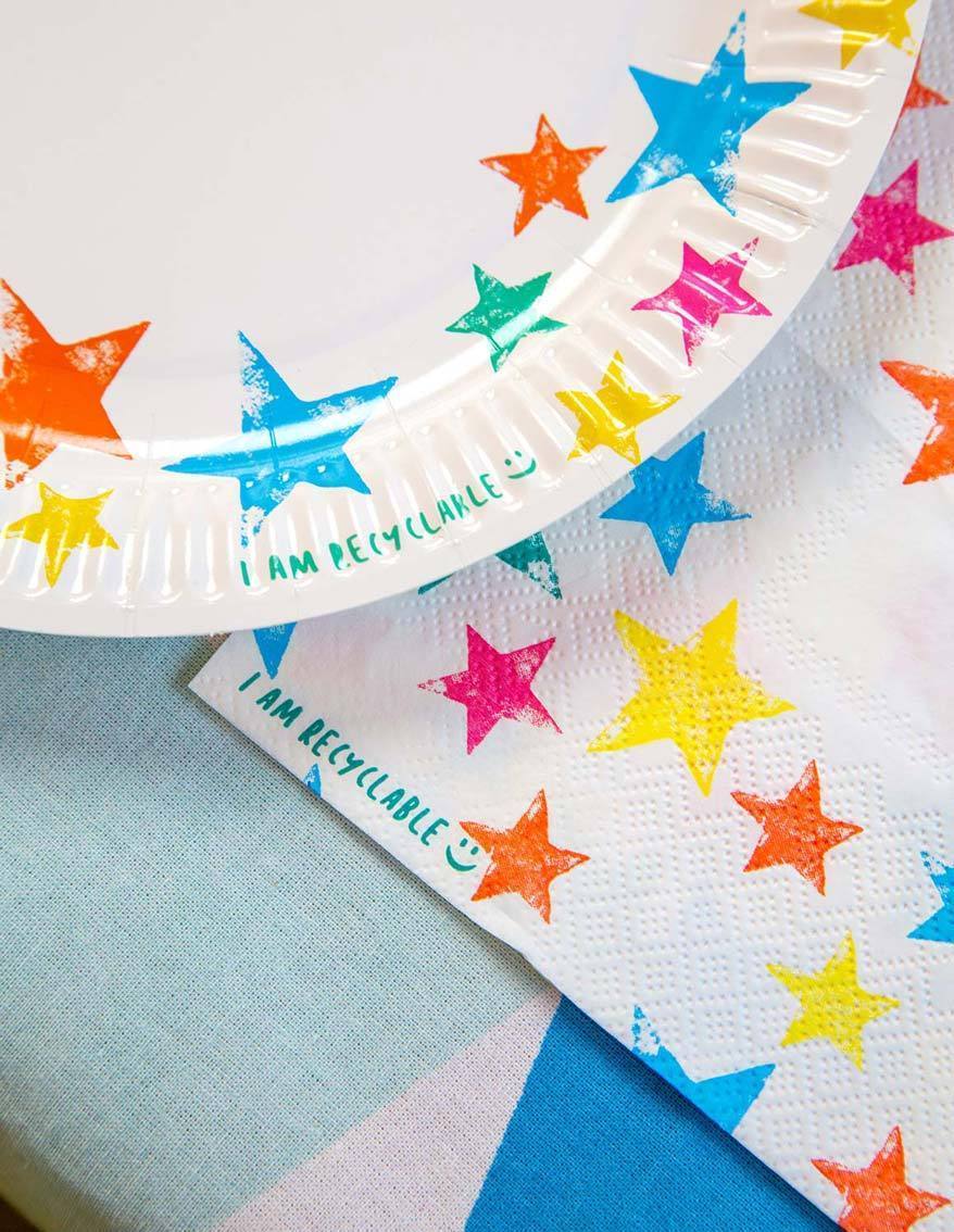Birthday Brights Rainbow Star Paper Napkins - 20 Pack