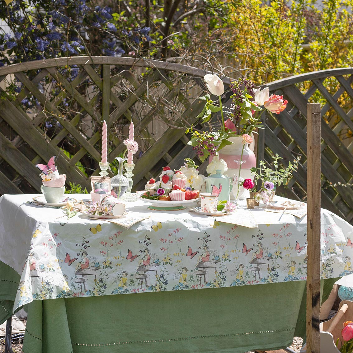 Fairy & Butterfly Paper Table Cover