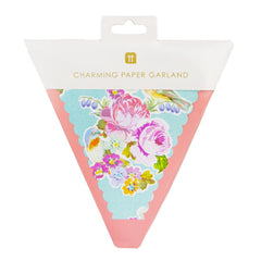 Floral Paper Bunting Banner