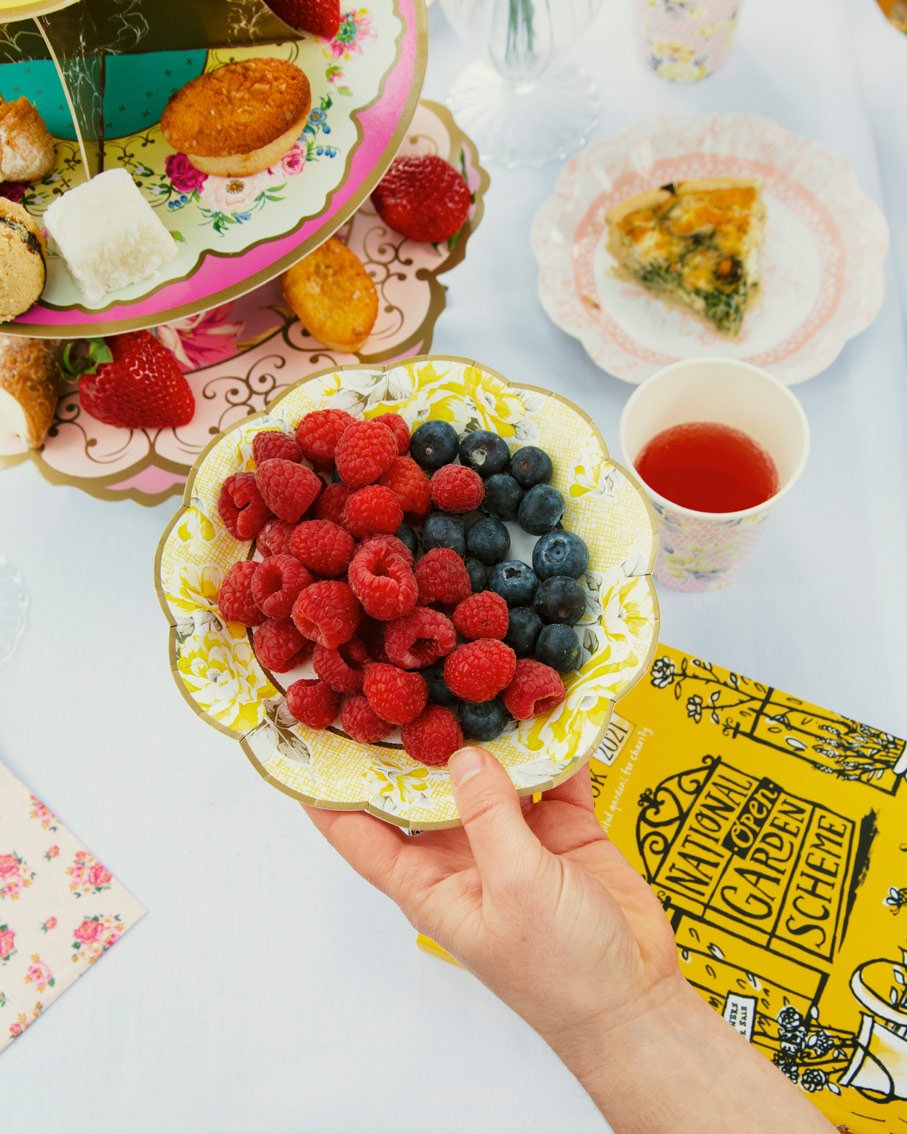 Multicoloured Floral Paper Plates - 12 pack