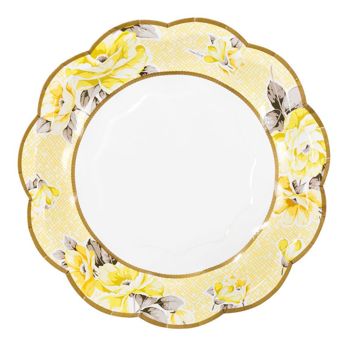 Multicoloured Floral Paper Plates - 12 pack