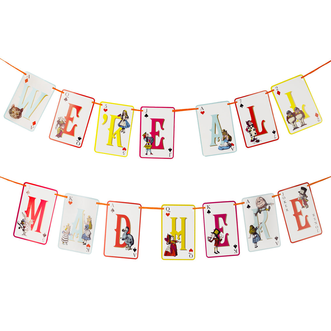Alice in Wonderland Double Sided Party Bunting - 3m