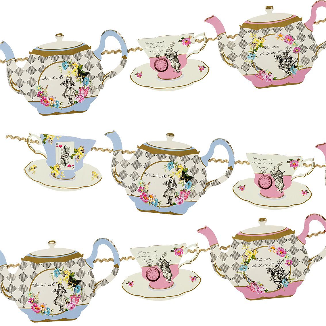 Alice in Wonderland Teapot Party Bunting