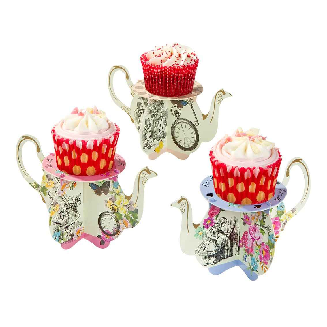 Alice in Wonderland Card Teapot Cake Stands