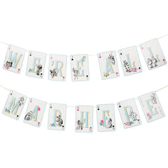 Alice in Wonderland 'We're All Mad Here' Paper Bunting Banner - 3m