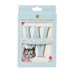 Alice in Wonderland 'We're All Mad Here' Paper Bunting Banner - 3m