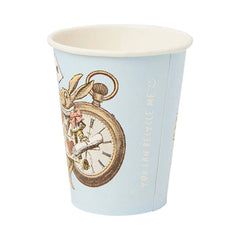 Blue Alice in Wonderland Recyclable Paper Cups - 8 Pack