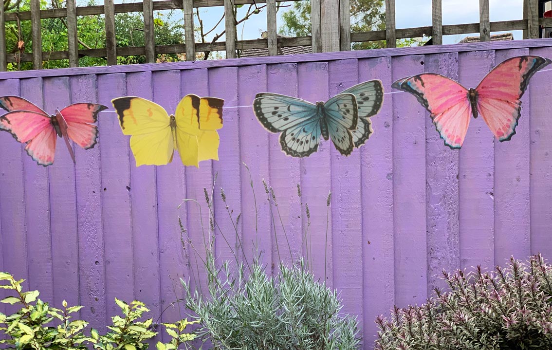 Colourful Butterfly Garland Bunting - 2.5m