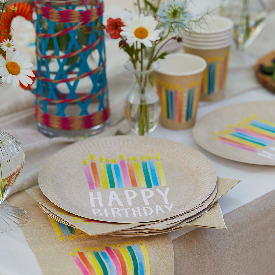 Happy Birthday Plates - 10 Pack