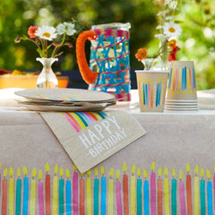 Happy Birthday Candles Paper Napkins - 20 Pack