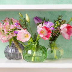 Lilac Round Glass Bud Vase - 8cm