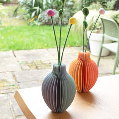 Lilac & Green Honeycomb Colour Paper Bud Vase