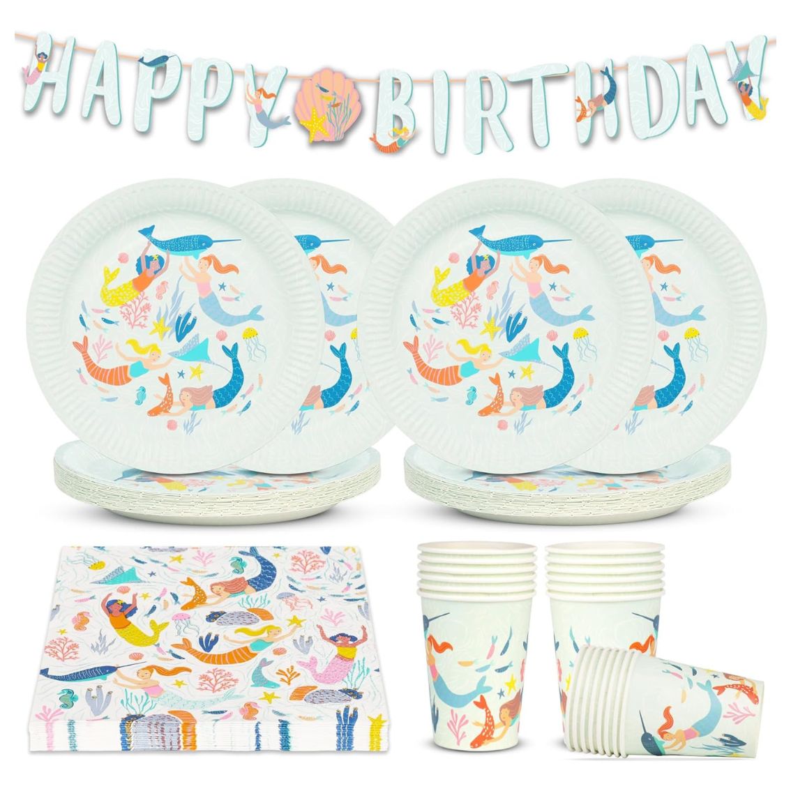 Mermaid Party Pack - 16 Pack
