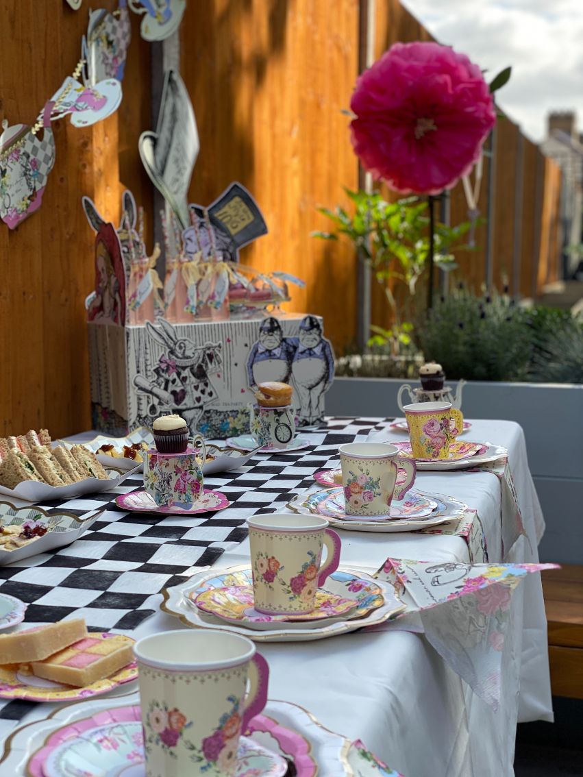 Alice in Wonderland Card Teapot Cake Stands